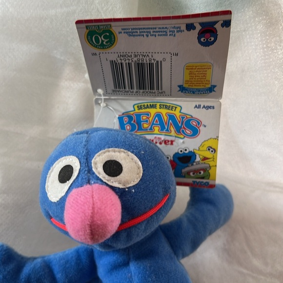 1997 Grover Sesame Street Beans Cute 6” Muppet Children’s Television Workshop - Picture 2 of 6